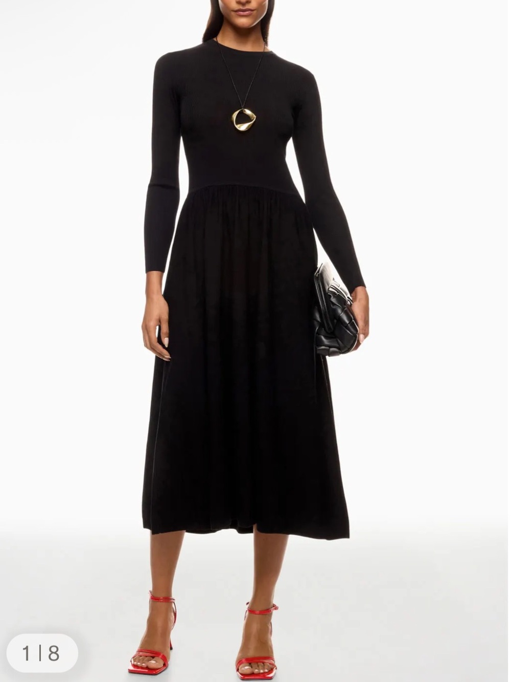 Thakoon Drop Waist Midi Dress